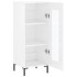 Aparador de madera contrachapada blanco brillante 34,5x34x90
