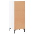 Aparador de madera contrachapada blanco brillante 34,5x34x90