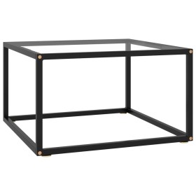 Mesa de centro con vidrio templado negro 60x60x35