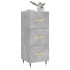 Aparador de madera contrachapada gris hormigón 34,5x34x90