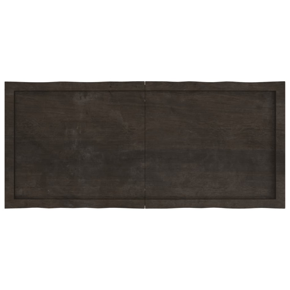Tablero mesa madera tratada borde vivo marrón 120x50x(2-6)