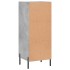 Aparador de madera contrachapada gris hormigón 34,5x34x90