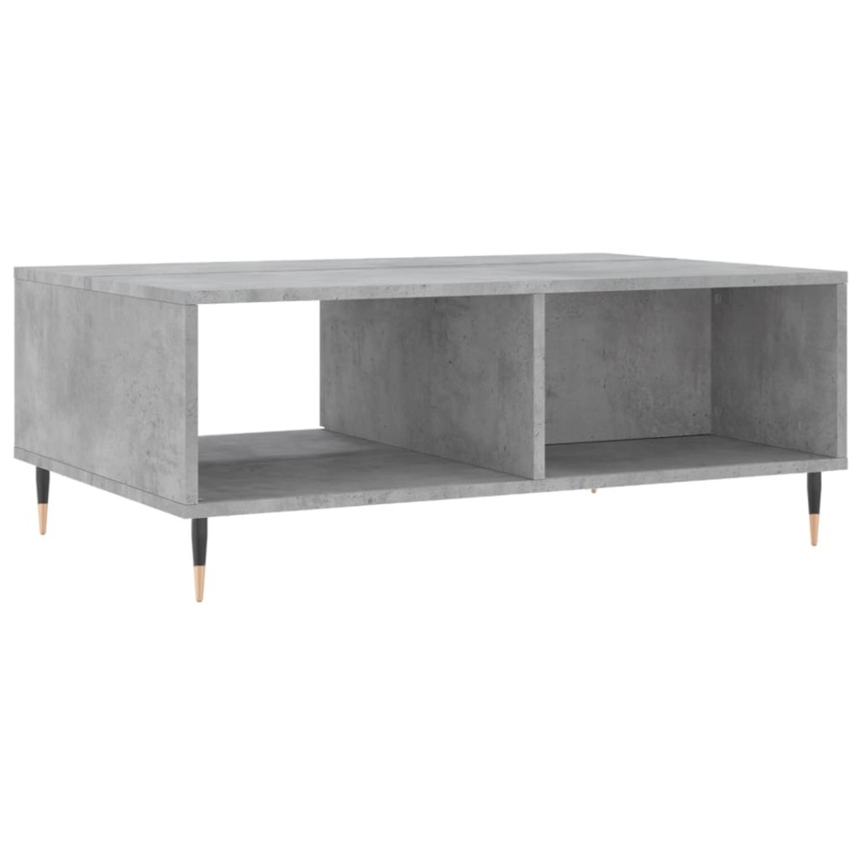 Mesa de centro madera de ingeniería gris hormigón 90x60x35