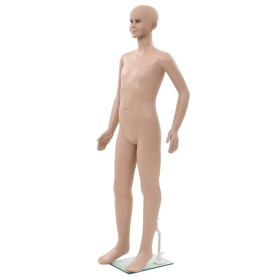 Maniquí de cuerpo entero de niño con base vidrio beige 140