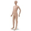 Maniquí de cuerpo entero de niño con base vidrio beige 140 cm