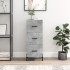 Aparador de madera contrachapada gris hormigón 34,5x34x90