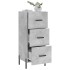 Aparador de madera contrachapada gris hormigón 34,5x34x90