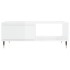Mesa de centro madera de ingeniería blanco brillo 90x60x35