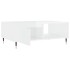 Mesa de centro madera de ingeniería blanco brillo 90x60x35