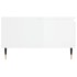 Mesa de centro madera de ingeniería blanco brillo 90x60x35