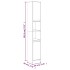 Armario de baño madera contrachapada gris Sonoma 30x30x183,5