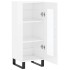 Aparador de madera contrachapada blanco brillante 34,5x34x90
