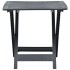 Mesa de jardín plegable de plástico gris antracita 79x72x70