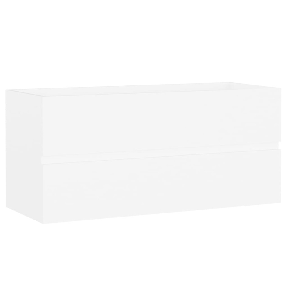 Armario para lavabo madera contrachapada blanco 100x38,5x45