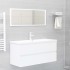 Armario para lavabo madera contrachapada blanco 100x38,5x45