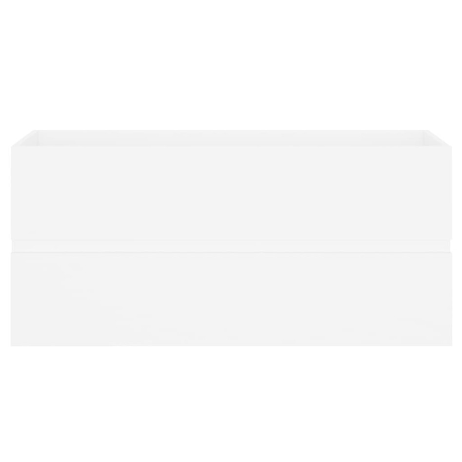 Armario para lavabo madera contrachapada blanco 100x38,5x45