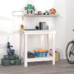 Banco de trabajo de madera maciza de pino blanco 80x50x80 cm