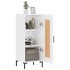 Aparador de madera contrachapada blanco brillante 34,5x34x90