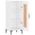 Aparador de madera contrachapada blanco brillante 34,5x34x90