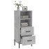 Aparador de madera contrachapada gris hormigón 34,5x34x90