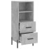 Aparador de madera contrachapada gris hormigón 34,5x34x90
