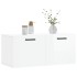 Armario de pared madera ingeniería blanco brillo 80x36,5x35