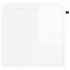 Armario de pared madera ingeniería blanco brillo 80x36,5x35
