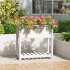Jardinera con estante madera maciza pino blanco 82,5x34,5x81