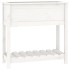 Jardinera con estante madera maciza pino blanco 82,5x34,5x81