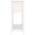 Jardinera con estante madera maciza pino blanco 82,5x34,5x81