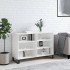 Aparador de madera contrachapada blanco brillo 103,5x35x70