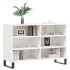 Aparador de madera contrachapada blanco brillo 103,5x35x70