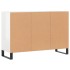 Aparador de madera contrachapada blanco brillo 103,5x35x70