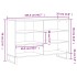 Aparador de madera contrachapada blanco brillo 103,5x35x70