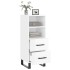 Aparador de madera contrachapada blanco brillante 34,5x34x90