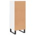 Aparador de madera contrachapada blanco brillante 34,5x34x90