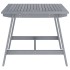 Mesa de comedor de jardín madera maciza acacia gris 88x88x74
