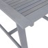 Mesa de comedor de jardín madera maciza acacia gris 88x88x74