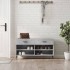 Banco zapatero madera de ingeniería gris hormigón 102x35x55