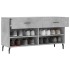 Banco zapatero madera de ingeniería gris hormigón 102x35x55