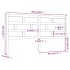 Cabecero de cama madera maciza de pino gris 206x4x100