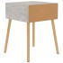 Mesita de noche madera de ingeniería gris hormigón 40x40x56
