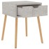 Mesita de noche madera de ingeniería gris hormigón 40x40x56