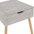 Mesita de noche madera de ingeniería gris hormigón 40x40x56