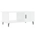 Mesa de centro madera contrachapada blanco brillo 90x50x40