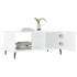 Mesa de centro madera contrachapada blanco brillo 90x50x40