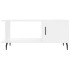 Mesa de centro madera contrachapada blanco brillo 90x50x40