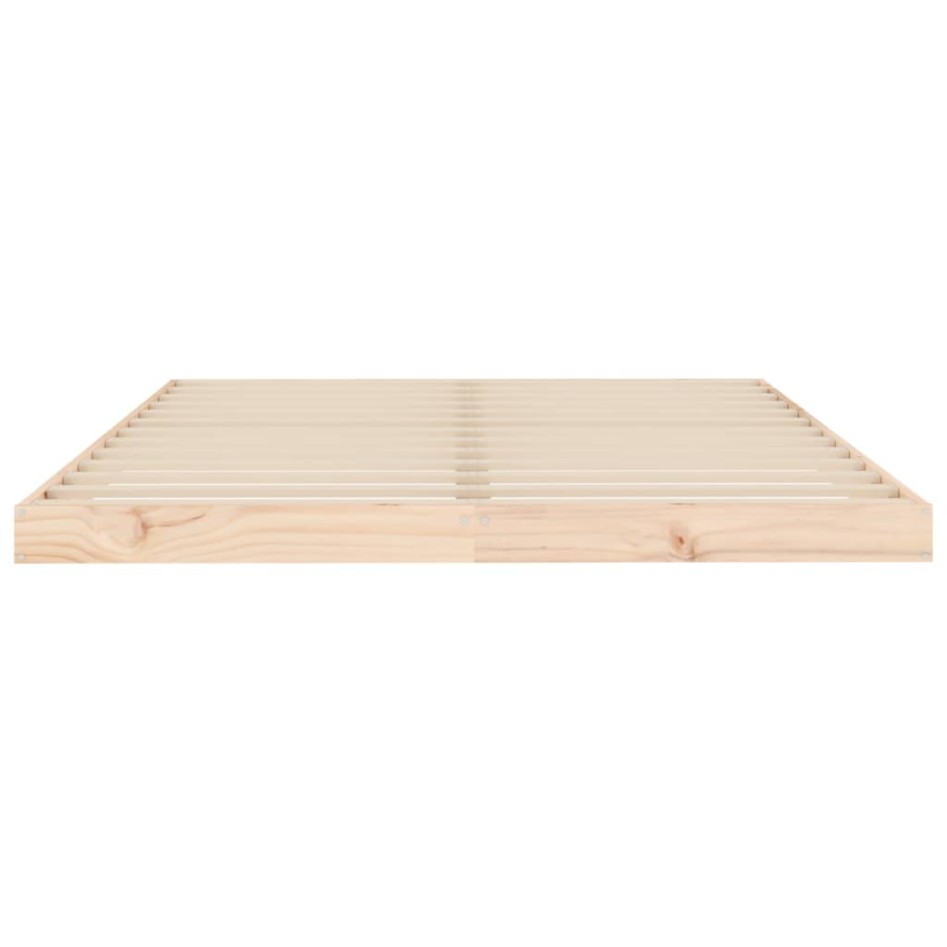 Estructura de cama sin colchón madera maciza de pino 140x190