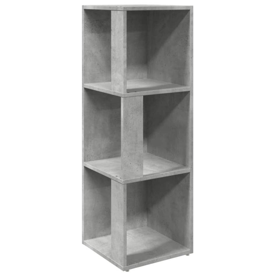 Mueble de esquina madera ingeniería gris hormigón 33x33x100