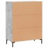 Aparador de madera de ingeniería gris hormigón 69,5x34x90